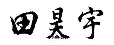 胡問遂田昊宇行書個性簽名怎么寫