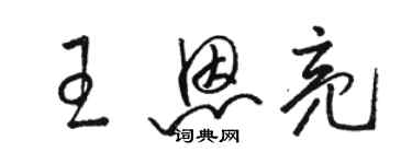 駱恆光王恩亮草書個性簽名怎么寫