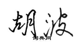 駱恆光胡波行書個性簽名怎么寫