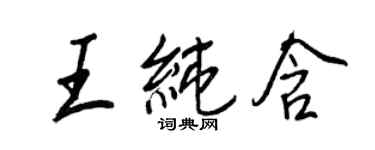 王正良王純含行書個性簽名怎么寫