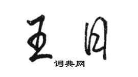 駱恆光王日行書個性簽名怎么寫