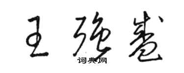 駱恆光王強盛草書個性簽名怎么寫