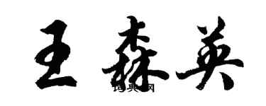 胡問遂王森英行書個性簽名怎么寫