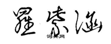 曾慶福羅紫涵草書個性簽名怎么寫