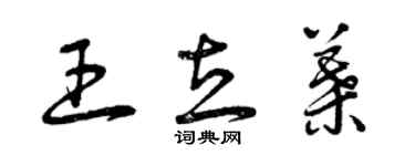 曾慶福王立葉草書個性簽名怎么寫