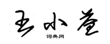 朱錫榮王小益草書個性簽名怎么寫