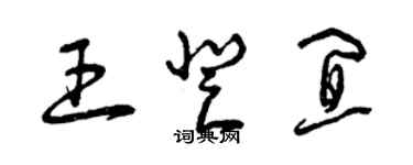 曾慶福王登宜草書個性簽名怎么寫