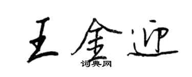 王正良王金迎行書個性簽名怎么寫