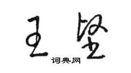 駱恆光王堅草書個性簽名怎么寫