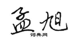 駱恆光孟旭行書個性簽名怎么寫