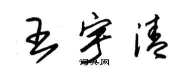 朱錫榮王宇清草書個性簽名怎么寫