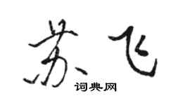 駱恆光蘇飛行書個性簽名怎么寫