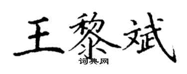 丁謙王黎斌楷書個性簽名怎么寫