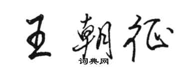 駱恆光王朝征行書個性簽名怎么寫