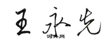 駱恆光王永先行書個性簽名怎么寫