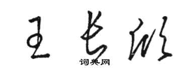 駱恆光王長欣草書個性簽名怎么寫