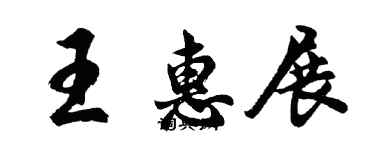 胡問遂王惠展行書個性簽名怎么寫