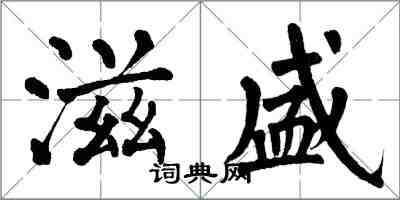 翁闓運滋盛楷書怎么寫