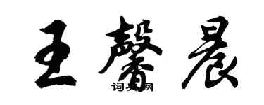 胡問遂王馨晨行書個性簽名怎么寫