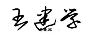 朱錫榮王建學草書個性簽名怎么寫