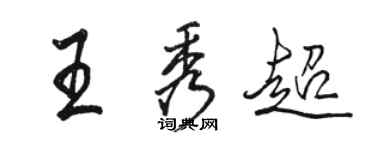 駱恆光王秀超行書個性簽名怎么寫