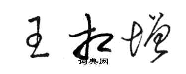 駱恆光王相增草書個性簽名怎么寫