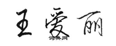 駱恆光王愛麗行書個性簽名怎么寫