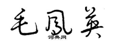 曾慶福毛鳳英草書個性簽名怎么寫