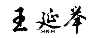 胡問遂王延舉行書個性簽名怎么寫