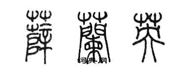 陳墨薛蘭英篆書個性簽名怎么寫