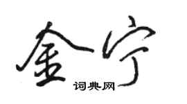 駱恆光金寧行書個性簽名怎么寫
