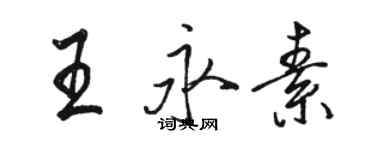 駱恆光王永素行書個性簽名怎么寫