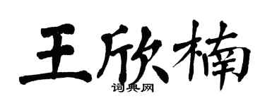 翁闓運王欣楠楷書個性簽名怎么寫
