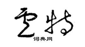 曾慶福盧特草書個性簽名怎么寫