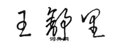 駱恆光王舒里草書個性簽名怎么寫