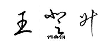 梁錦英王登升草書個性簽名怎么寫