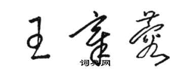 駱恆光王章蓉草書個性簽名怎么寫