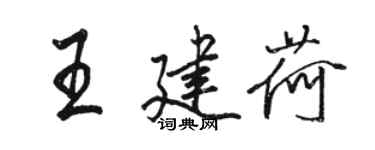駱恆光王建荷行書個性簽名怎么寫