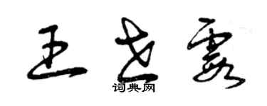 曾慶福王世霞草書個性簽名怎么寫