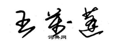 朱錫榮王萬蓬草書個性簽名怎么寫