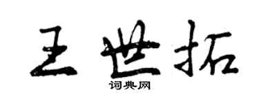 曾慶福王世拓行書個性簽名怎么寫