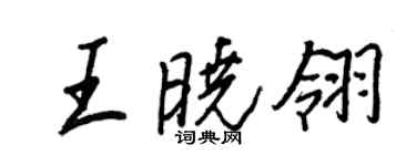 王正良王曉翎行書個性簽名怎么寫