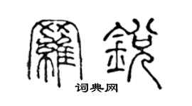 陳聲遠羅銳篆書個性簽名怎么寫