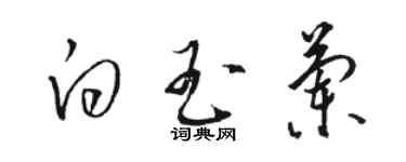 駱恆光白玉蘭草書個性簽名怎么寫