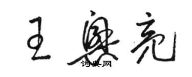 駱恆光王興亮草書個性簽名怎么寫