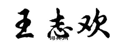 胡問遂王志歡行書個性簽名怎么寫