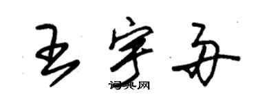 朱錫榮王宇舟草書個性簽名怎么寫