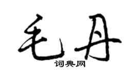曾慶福毛丹草書個性簽名怎么寫