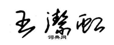 朱錫榮王潔虹草書個性簽名怎么寫