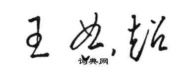 駱恆光王典超草書個性簽名怎么寫